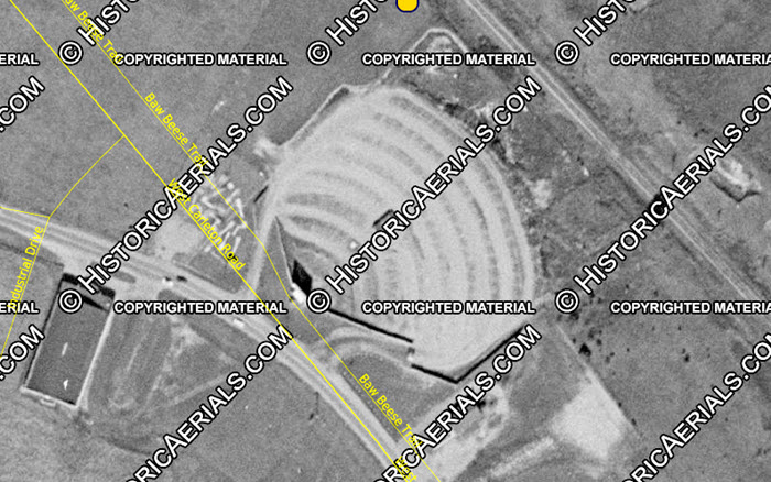 Hillsdale Drive-In Theatre - 1955 Aerial (newer photo)